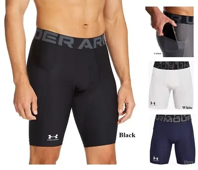 Under Armour Mens HeatGear Pocket Long Compression Shorts 1361602 Free Shipping • $29.99