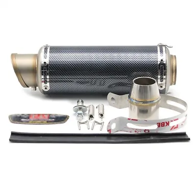 $89.99 • Buy Carbon Fiber Pattern Performance Exhaust System Muffler For GY6 4 Stroke 150CC