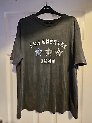 New Dark Grey Los Angeles 1990 T-shirt From Very Size 12 • £3