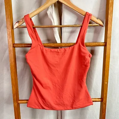 Kookai Sleeveless Top Womens 0 Dusty Orange Slim Fit Stretch Tank • $16.95