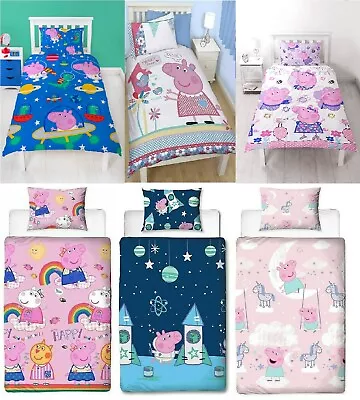 £14.99 • Buy Peppa Pig Duvet Cover Set 2-in-1 Reversible Design Kids Bedding Bedroom