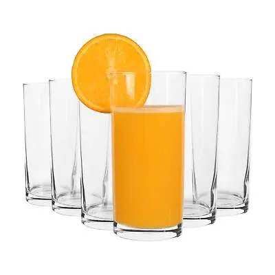 6x Classic Highball Glasses Modern Water Juice Cocktail Tumblers 295ml Clear • £12