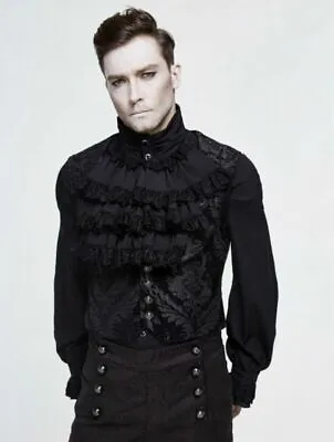 Devil Fashion Victorian Gothic Black Elegant Vintage Man Underbust Slim Vest • $49.99