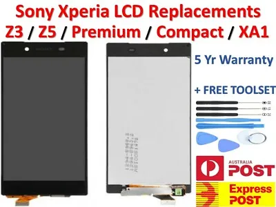$31.39 • Buy SONY XPERIA Z3 / Z5 / Premium / Compact / XA1 LCD Touch Screen Replacement AUS