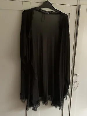£12.99 • Buy Black Sheer Negligee/kimono  Size XL  By Cocomy New Without Tags Very Sheer