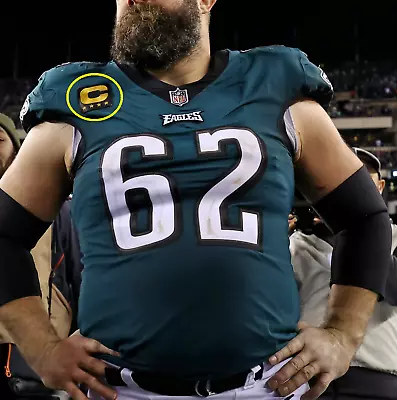 $14.99 • Buy Super Bowl LVII PHIL Eagles Jason Kelce C CAPTAINS 4⭐⭐⭐⭐STAR Stick-on C-PATCH