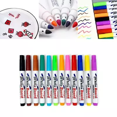£4.80 • Buy Magical Water Painting Pen Doodle Pen Erasable Floating Pen Whiteboard Markers