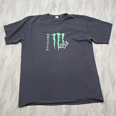 Monster Fox Shirt Mens Medium Black Short Sleeve Racing • $19.99