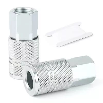 2PCS 3/8-Inch Female Quick Connect Air Coupler 3/8 Basic Flow Industrial Coup... • $19.57