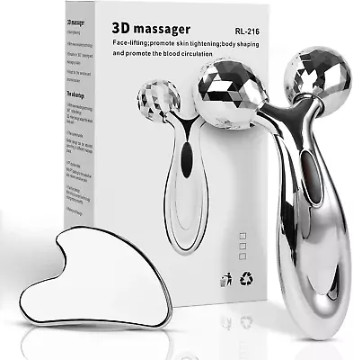 Stainless Steel Gua Sha And Face Roller Set Gua Sha Facial Tool Face Massager  • $14.13