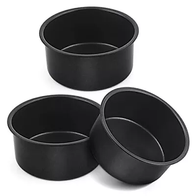 4 Inch Cake Pan Set Of 3  Nonstick Stainless Steel Mini Round Cake Pans Tin Sm • $15.37