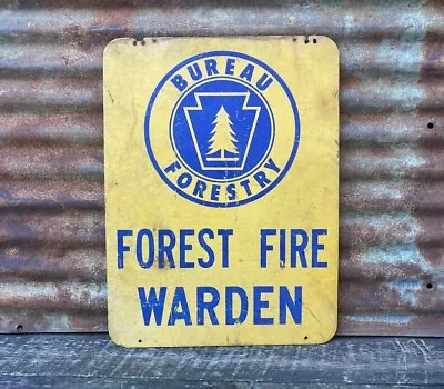 Pennsylvania Forest Fire Sign Vintage Fiberglass Sign Pa Double Sided 18x24 • $249