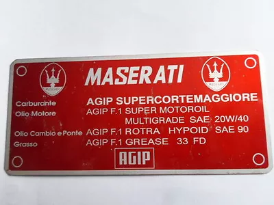 Maserati Sign Mexico Merak Mistral Sebring 3500 Bora Merak Nameplate S85 • $58.45