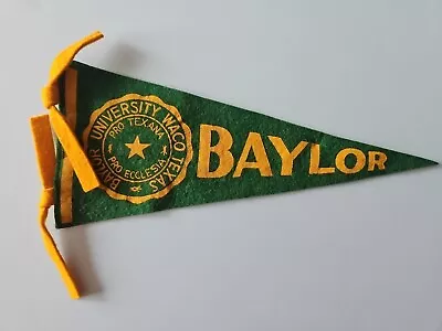 Vintage Baylor University Mini Pennant 8 In 1940s • $12