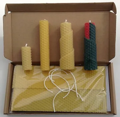 £9.49 • Buy Beeswax Candle Making Kit: 4 Candles - Free Video Tutorial: Random Colours