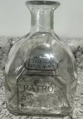 Silver Patron 750ml Empty Glass Bottle No Cork For Decoration/ Crafts • $10