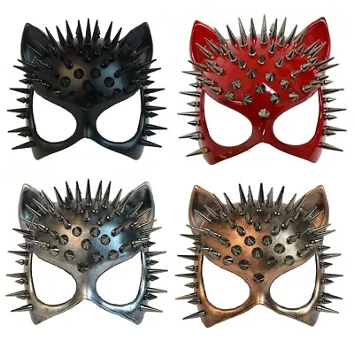 Steampunk Spike Cat Woman Masquerade Mask Cosplay Halloween Party Mask Costume  • $21.21