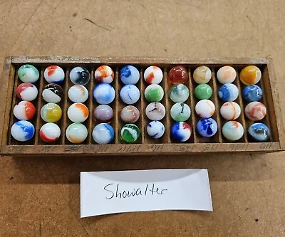 Rare Vintage Ex-Collector Marbles LOT Mixed MARBLE Types ☆US/UK/GER - Showalter • $4.25