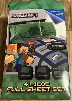 Minecraft 4 Piece Full Sheet Set Brand NEW • $23