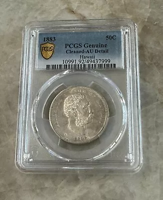 1883 Hawaii Silver Half Dollar - PCGS AU Details Cleaned - Hawaiian 50C • $249.95