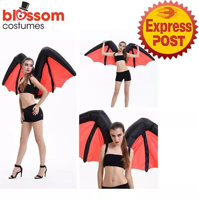 K354 Inflatable Devil Angel Bat Wings Halloween Unisex Blow Up Costume Accessory • $22.26