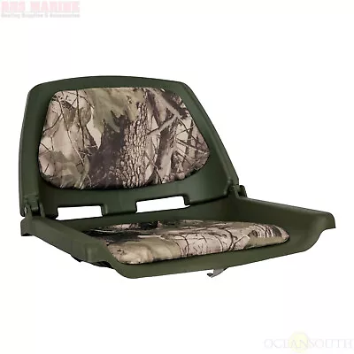 Fishing Folding Camouflage Plastic Boat Seat 535mm Comfort Durability • $62.95