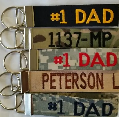 Set Of 3 Easy Order Key Fob/gear Tag Custom Embroidered  • $19.95