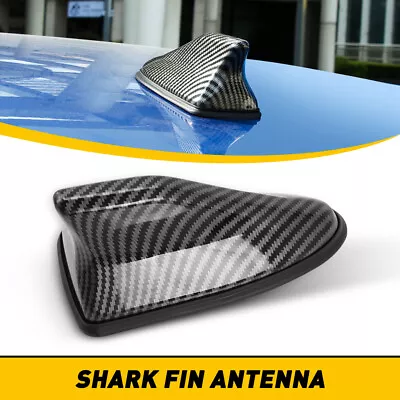 1x Car Shark Fiber Carbon Fin Roof Radio Antenna AM/FM Signal Aerial Accessories • $11.99