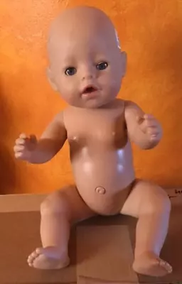 $19.50 • Buy Zapf Creations Baby Born Doll Drink Wets 2013, Blue Eyes, Untested 16 