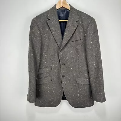Charles Tyrwhitt Yorkshire Tweed Sport Coat Jacket Green 1/2 Canvas Moon Men 42R • $68.89