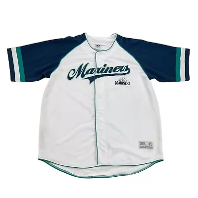 MLB Seattle Mariners Baseball Team Dynasty Series Embroidered Jersey Men Size XL • $28.95