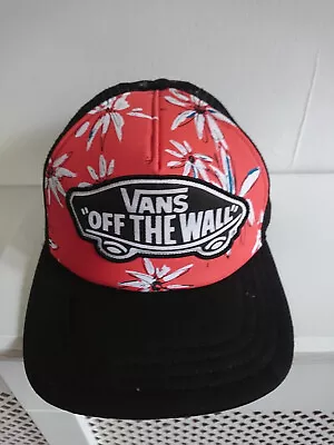 Vans Off The Wall Red Floral/hawaian Snapback Basesball Cap Ones Size Fits All • £14.99