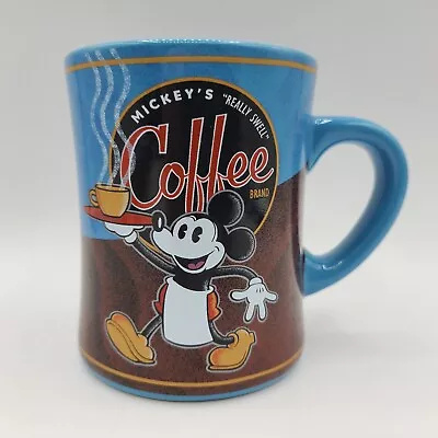 Disney Theme Parks Mickey's Really Swell Blue Coffee Mug Cup Mickey Mouse 14 Oz • $13.50