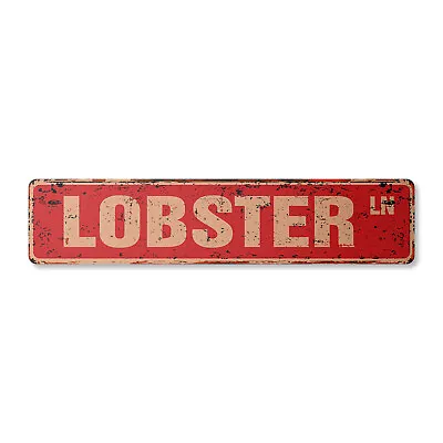 LOBSTER Vintage Street Sign Seafood Restaurants Decor Fisherman • $30.99