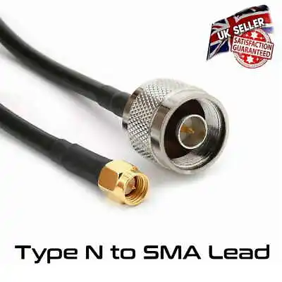 £6.95 • Buy Type N Male Plug To SMA Male Adapter Connector RG58 HQ Cable *UK Supplier*
