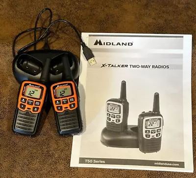 T51A Midland X-talker Two Way Radios Walkie Talkie Rechargeable Charging Base • $24.95