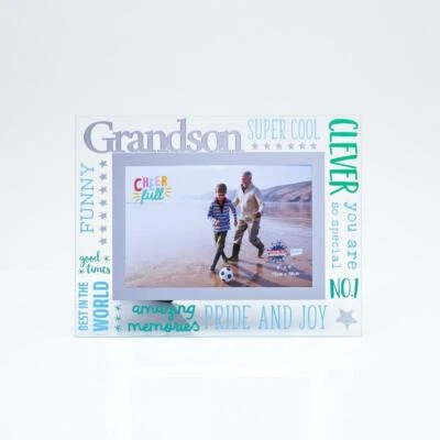 £7.97 • Buy 3D Glass Photo Picture Frame Landscape 6x4 Inch Gift - Grandson