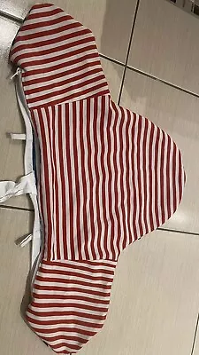 IKEA Antilop Highchair Cushion COVER ONLY Reversible Red Or Blue & White Striped • £4.99