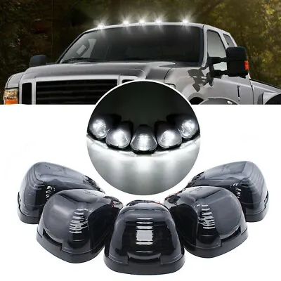 $23.29 • Buy Smoked Lens White LED Cab Roof Marker Lights For 99-16 F250 F350 F450 Super Duty
