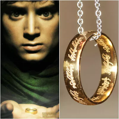 Lord Of The Rings 'The One Ring' Necklace Costume Outfit Cosplay Gandalf Hobbit • £5.99