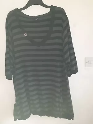 £1.20 • Buy Ladies Size 30/32 Yours Longline Stripe Hooded Casual Top From Yours