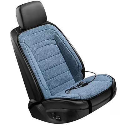 Car Heated Seat Cushion Cover Lamb Wool Driver Chair Winter Warmer Pad Accessory • $35