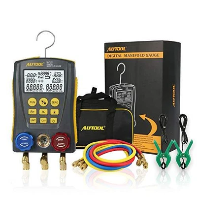 $239.59 • Buy Refrigeration Digital Manifold Gauge Meter HVAC Vacuum Pressure Temperature 