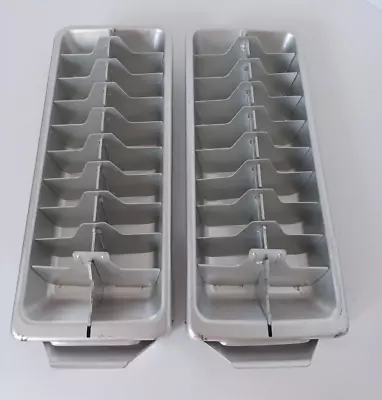 Vintage Frigidaire Quickube Ice Cube Trays Aluminum Metal Quick Bar Release • $7