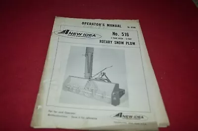 New Idea 516 Snow Blower Operator's Manual MFPA • $18.99