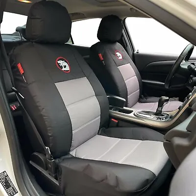 Black Grey Waterproof Canvas Front Set Car Seat Cover For Holden Captiva • $106.47
