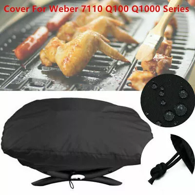 AU Portable BBQ Stove Grill Cover Waterproof UV Resistant For Weber 7110 Q1000 L • $13.49