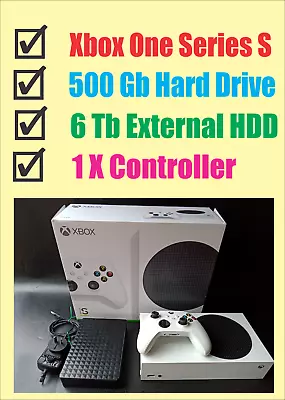 Boxed Xbox One Series S500 Gb Digital  6Tb External HDDController (14288) • $399.95