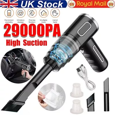 Powerful Car Vacuum Cleaner Wet/Dry Cordless Strong Suction Handheld Cleaning UK • £10.99