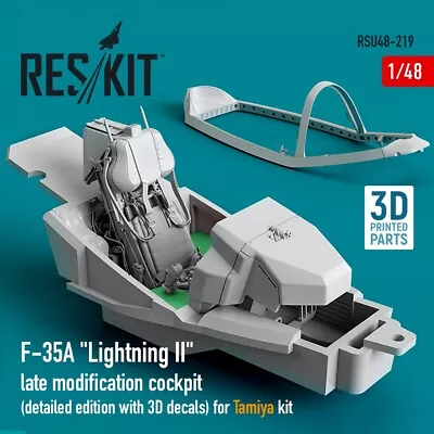 F-35A  Lightning II  Cockpit With 3D Decals For Tamiya 1/48 ResKit RSU48-0219 • $37.40